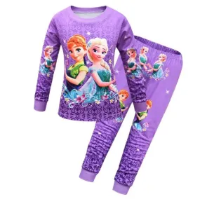 Disney Frozen Pajama Set for Kids - Elsa Sleepwear for Girls - Spring Autumn Clothes - Christmas Gift