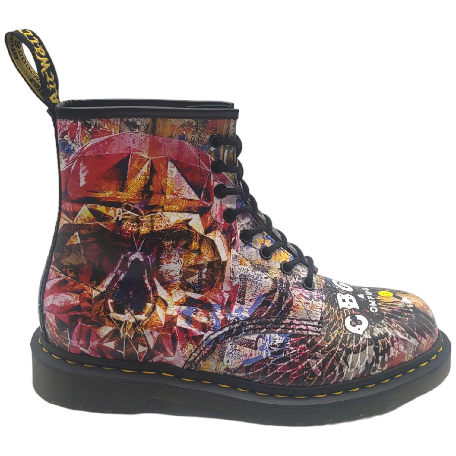 Dr Martens Black/Multi CBGB & Omfug Boots