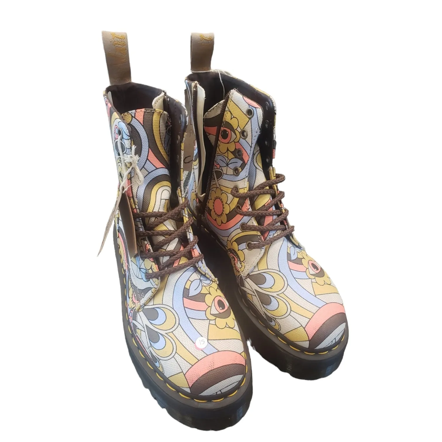 Dr Martens Yellow Vegan 1460 Ray Kemble Boots