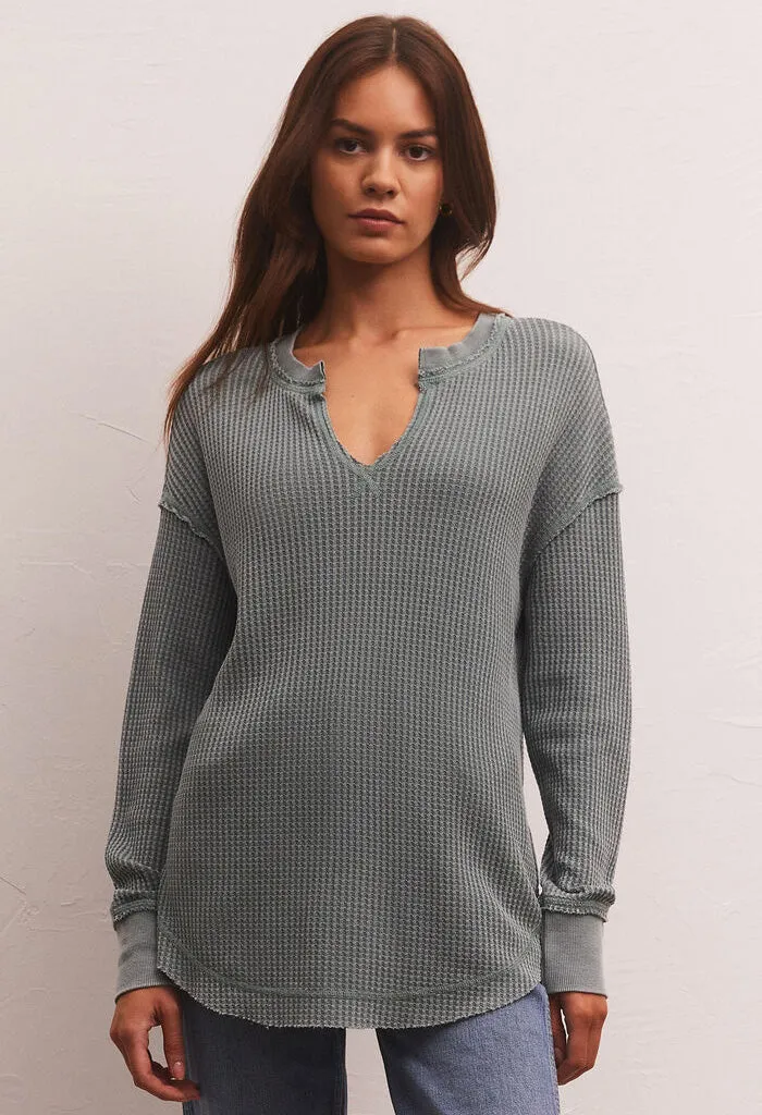 Driftwood LS Top - Calypso Green