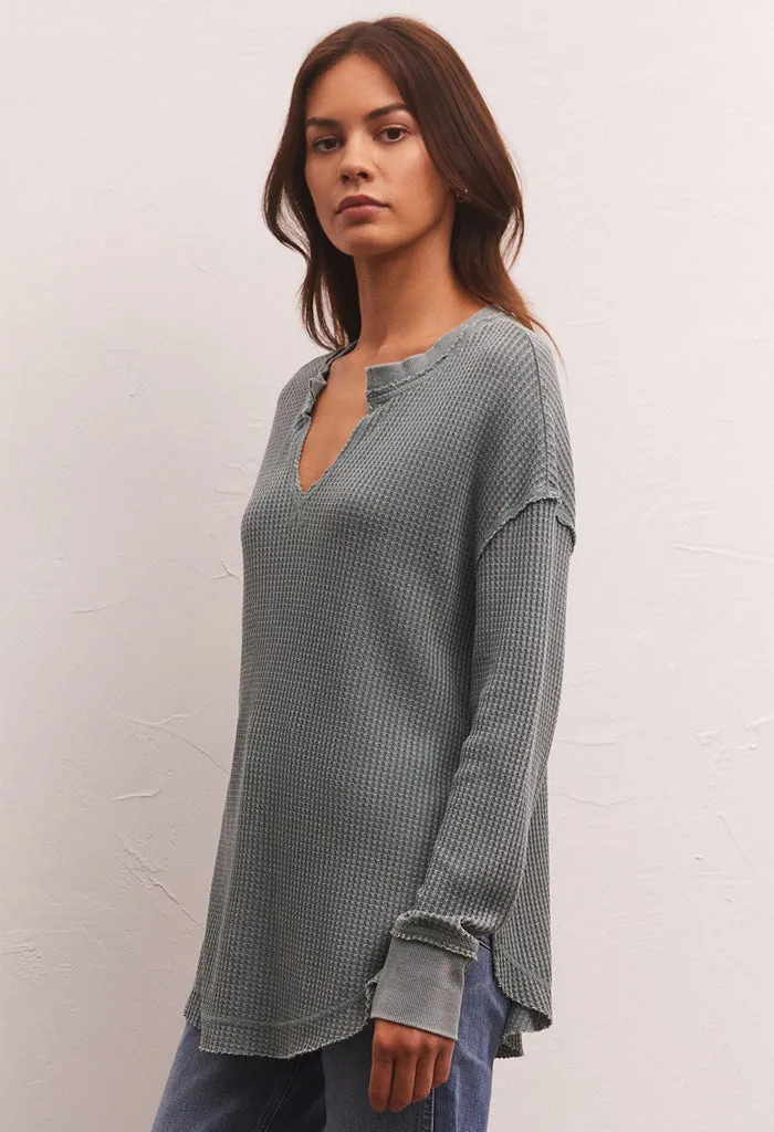 Driftwood LS Top - Calypso Green