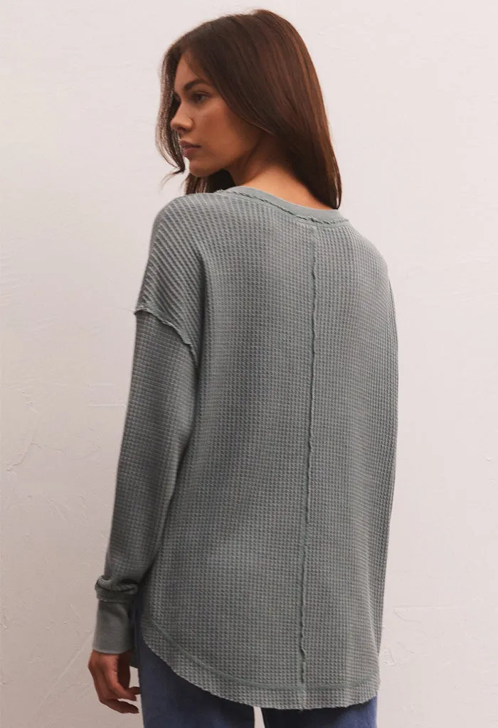 Driftwood LS Top - Calypso Green