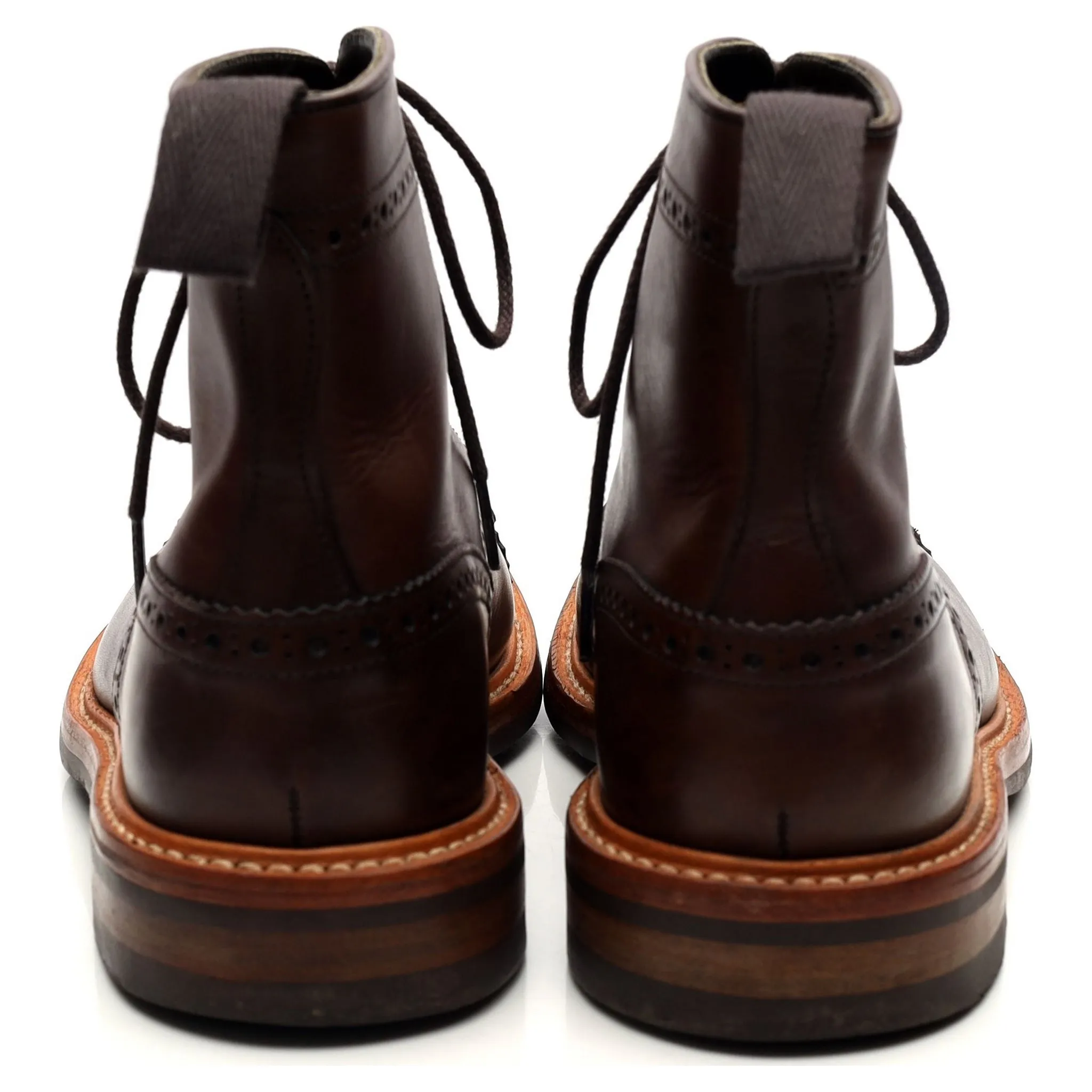 'Eaton' Brown Leather Boots UK 9