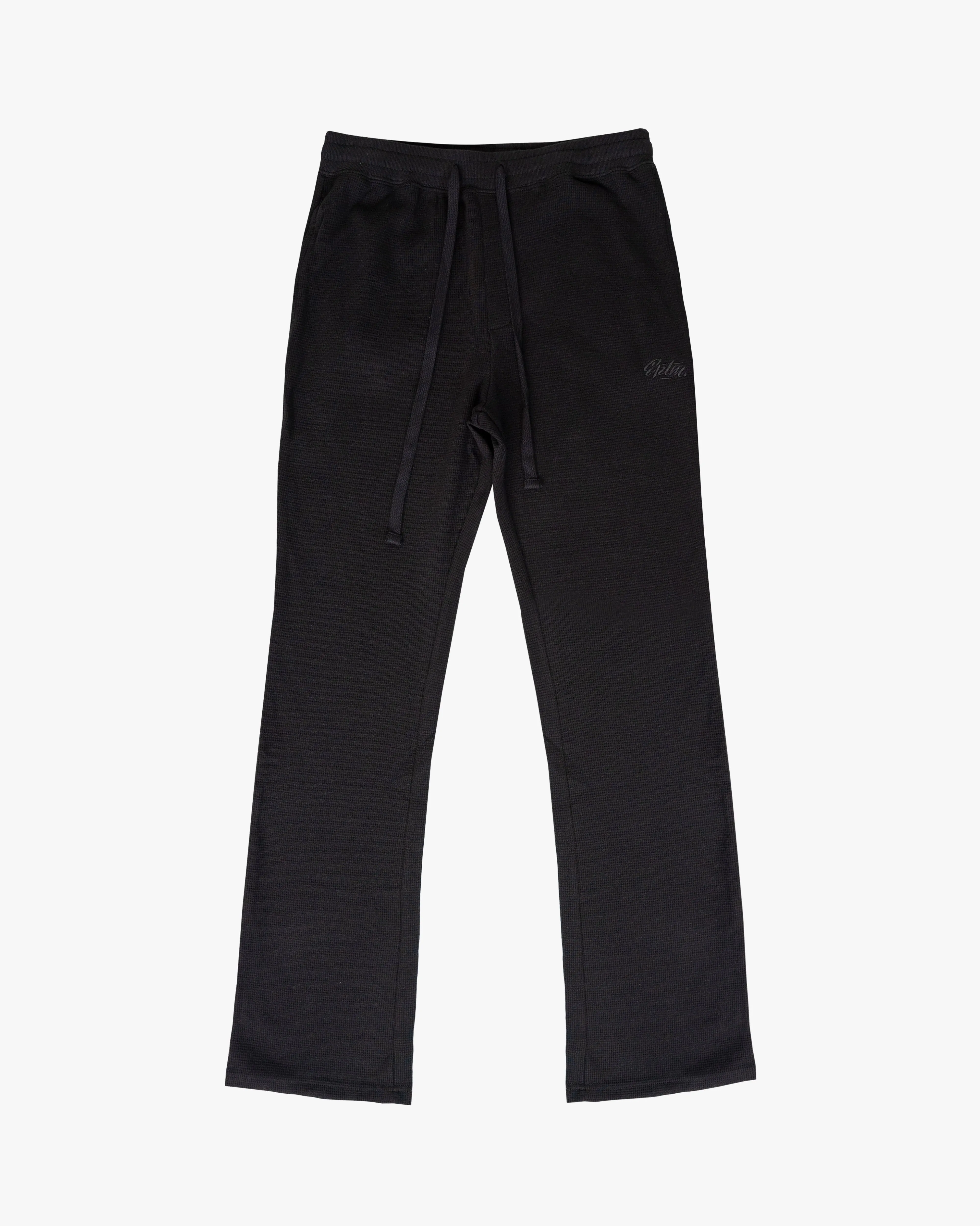 EPTM black thermal flare pants big and tall