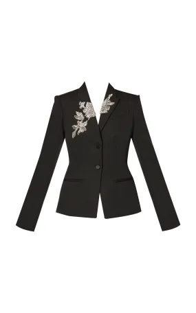 Erdem Embellished Wool Blazer