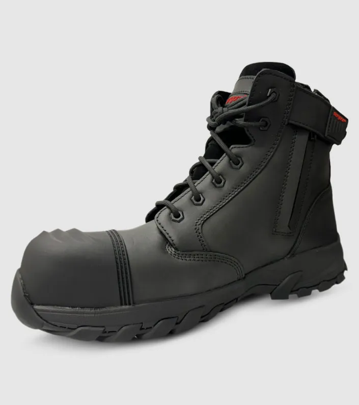 ergonx safety boots for men, lace up, 2e wide, helium