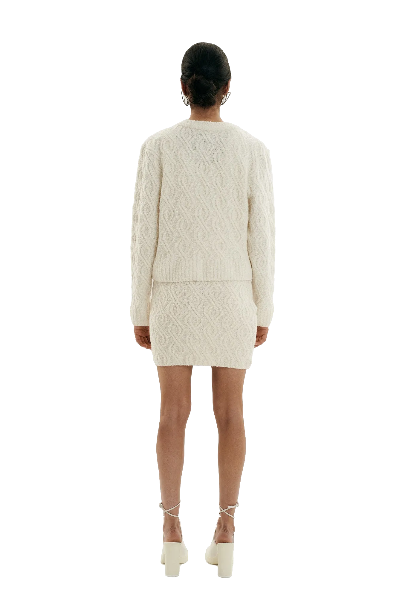 Eve Cream Cable Knit Cardigan - Shop Now