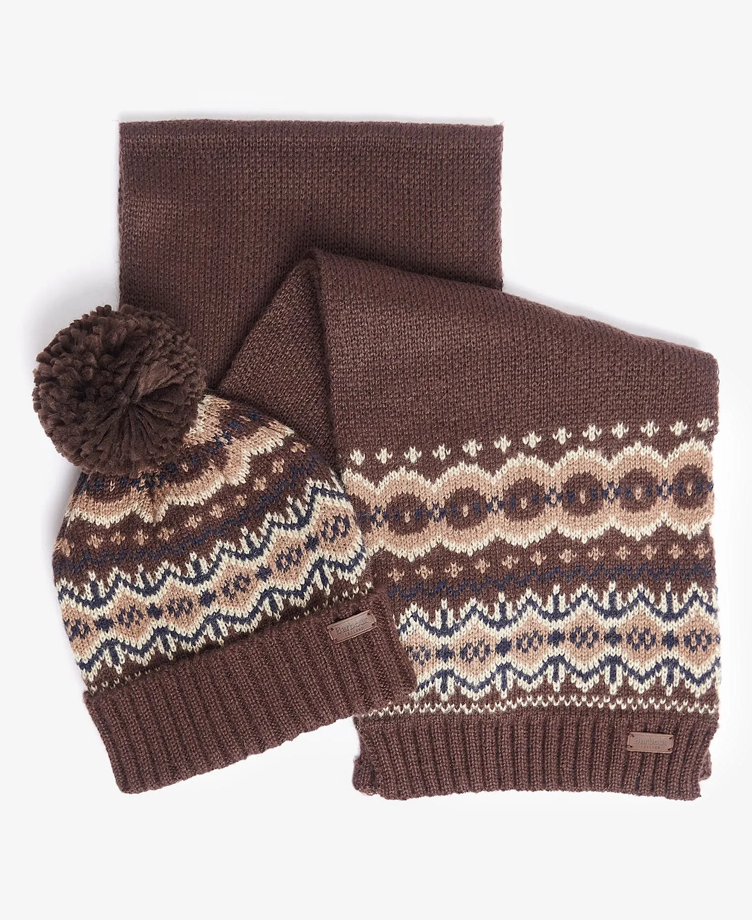 Fair Isle Beanie and Scarf Set