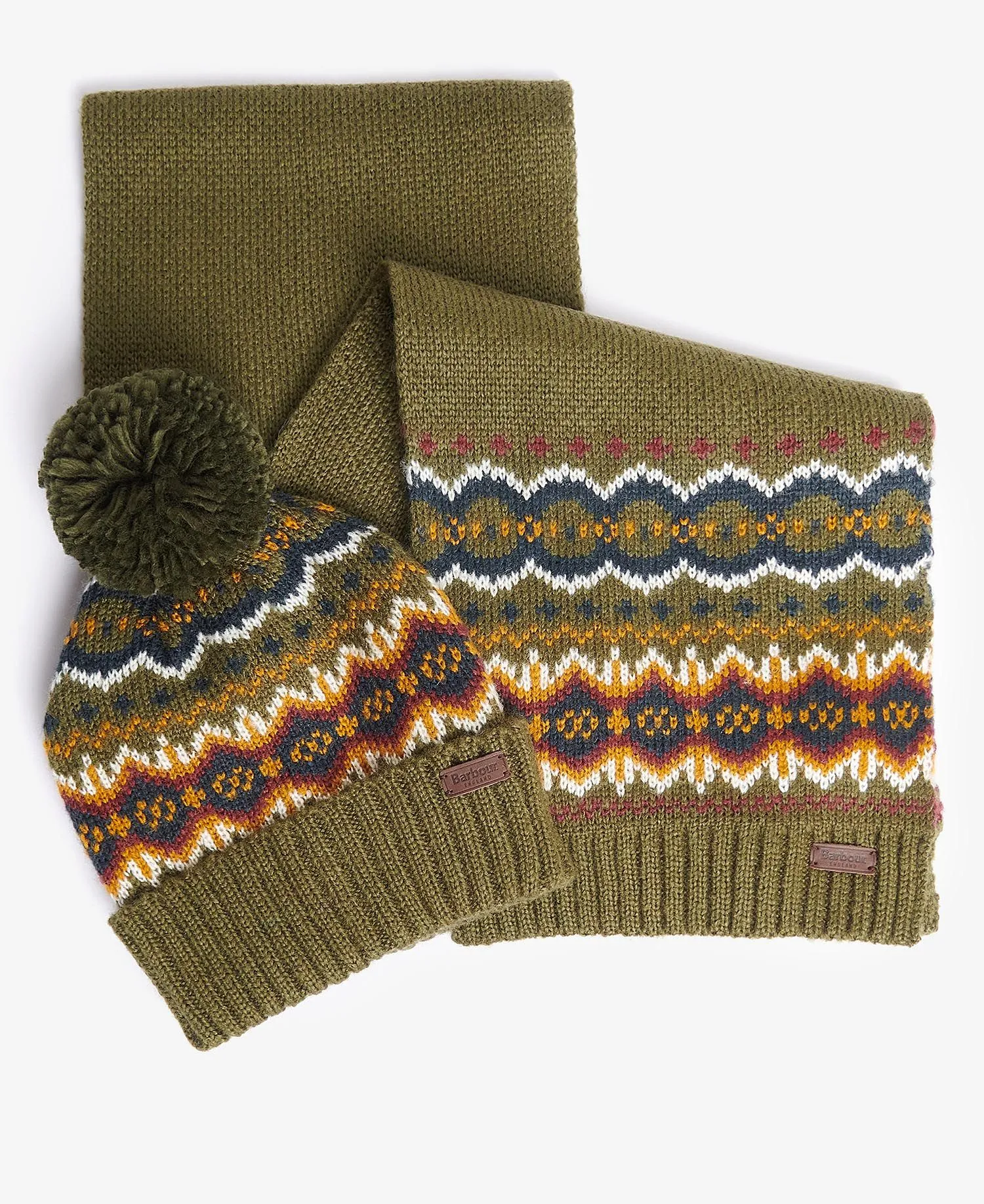 Fair Isle Beanie and Scarf Set