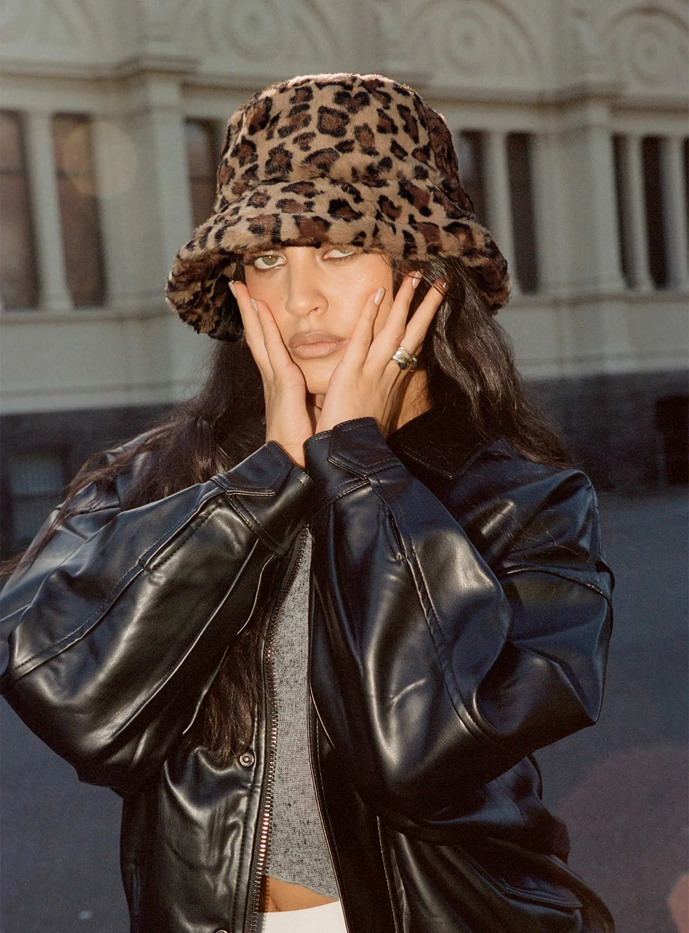 Faux Fur Bucket Hat Leopard - Shop Frankle's Trendy Collection