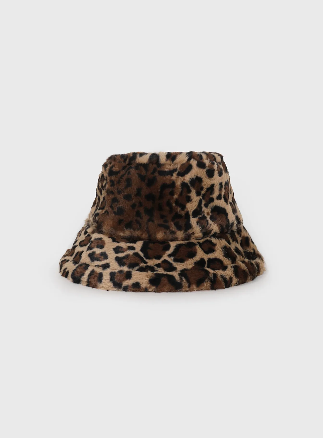 Faux Fur Bucket Hat Leopard - Shop Frankle's Trendy Collection