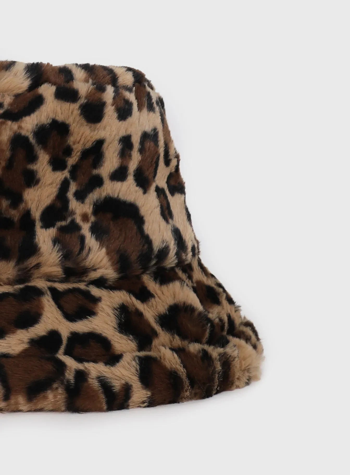 Faux Fur Bucket Hat Leopard - Shop Frankle's Trendy Collection