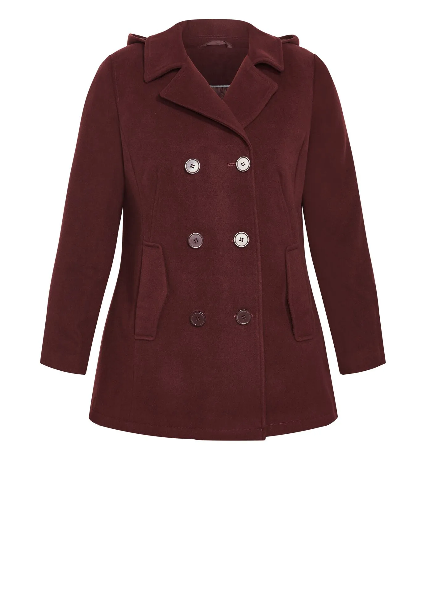 Faux Wool Peacoat