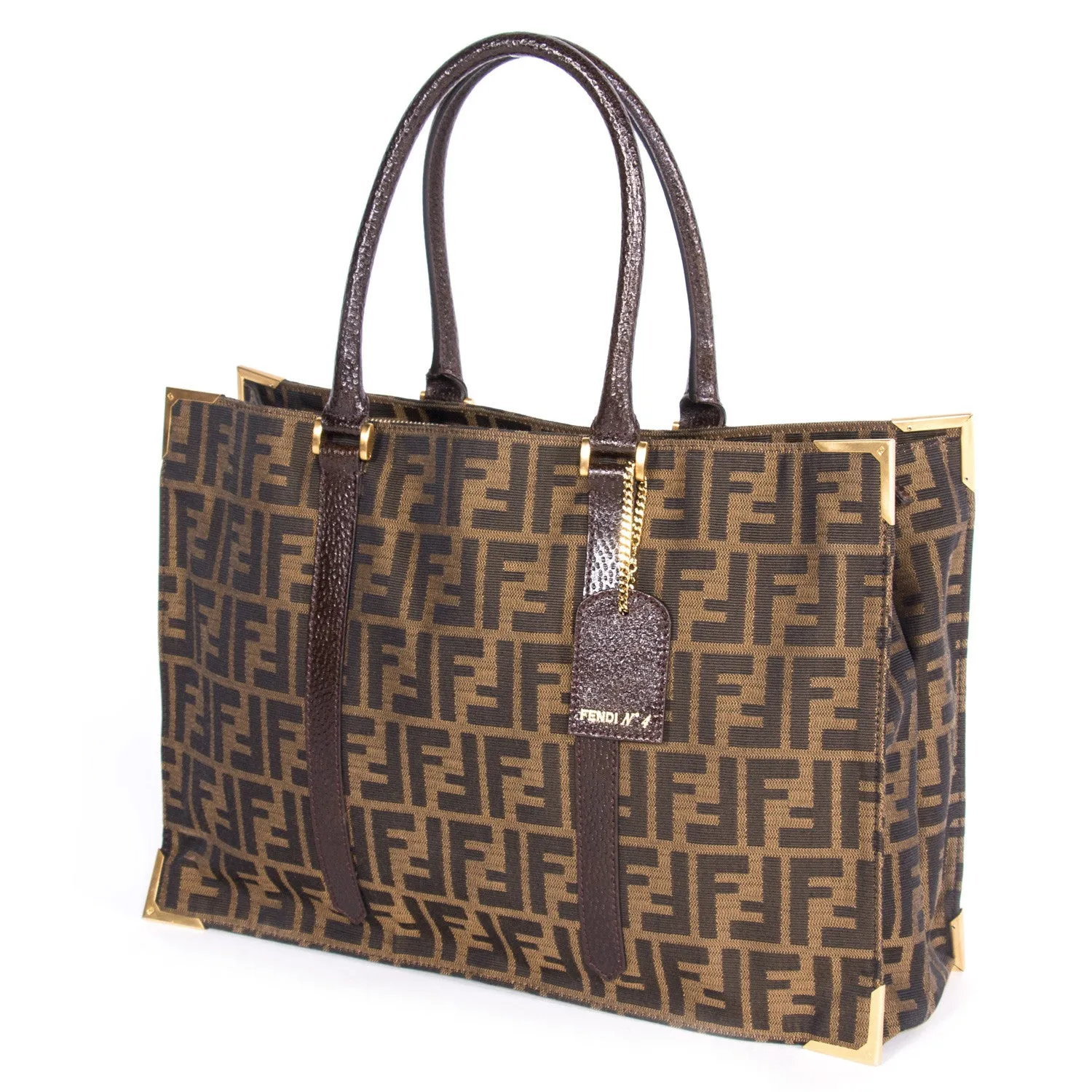 Fendi Classico No. 4 Canvas Zucca Tote Bag