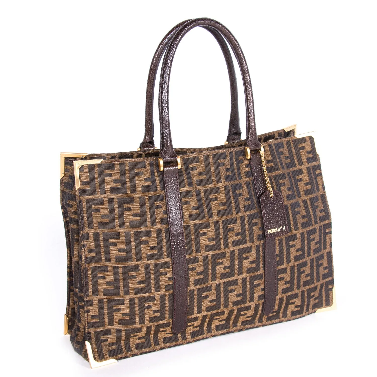 Fendi Classico No. 4 Canvas Zucca Tote Bag