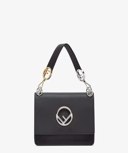 Fendi Kan I F Black Leather Bag