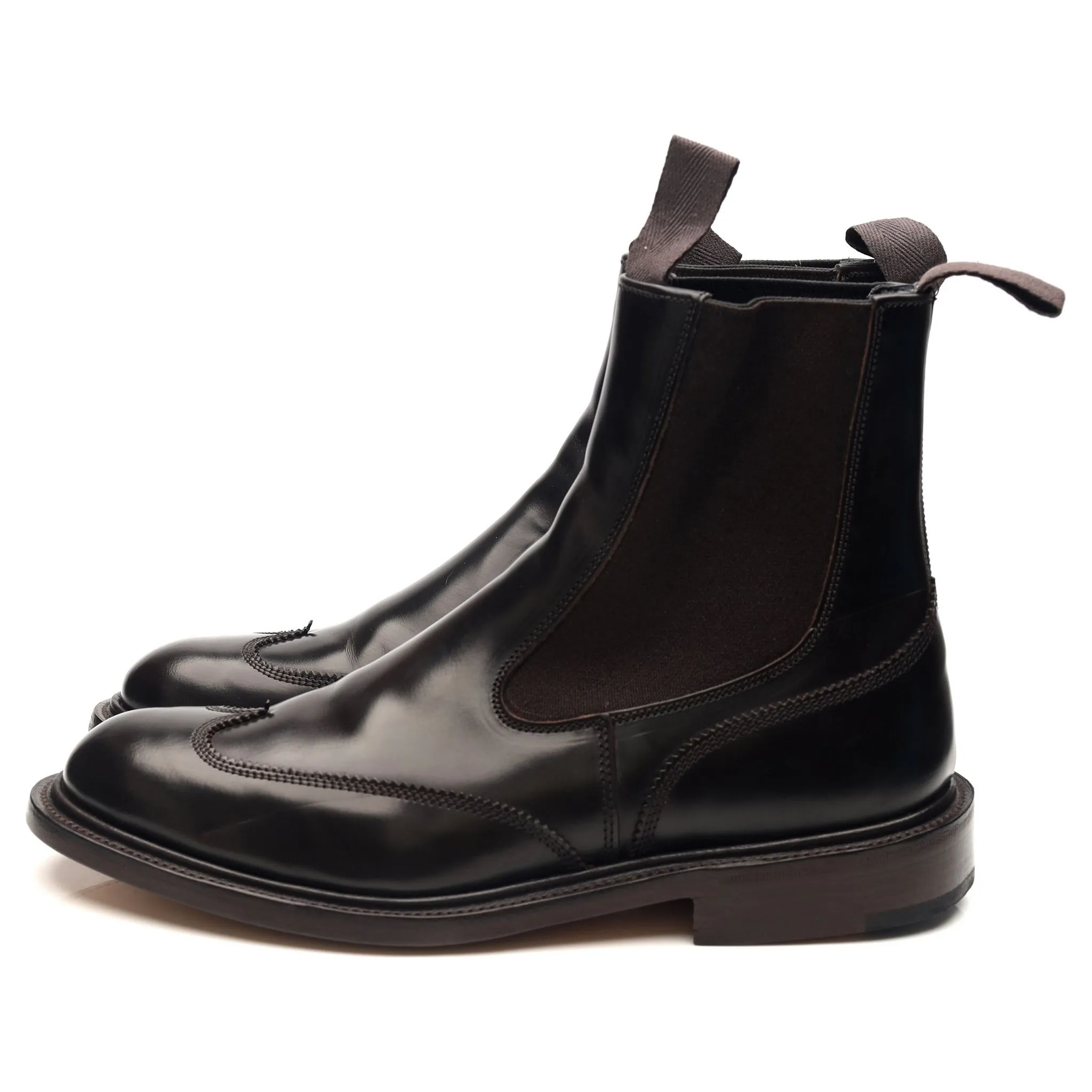 'Finlay' Dark Brown Leather Chelsea Boots UK 6.5