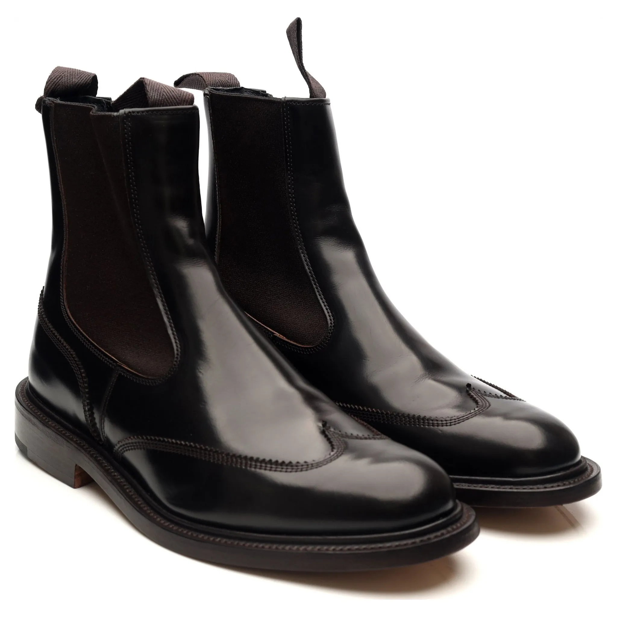 'Finlay' Dark Brown Leather Chelsea Boots UK 6.5