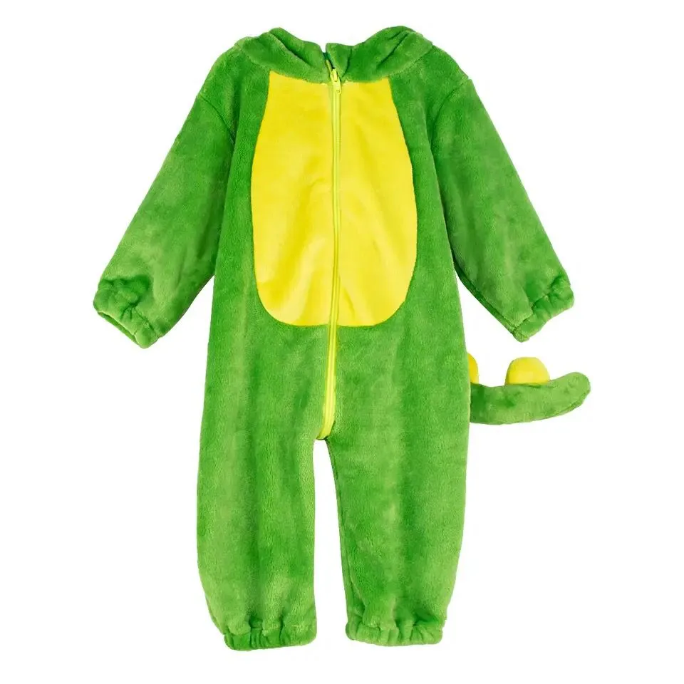 Flannel Romper Baby Boys Girls Christmas Winter Outfit Infant Dinosaur Animal Cartoon Hooded Pajamas Thick Warm Jumpsuit