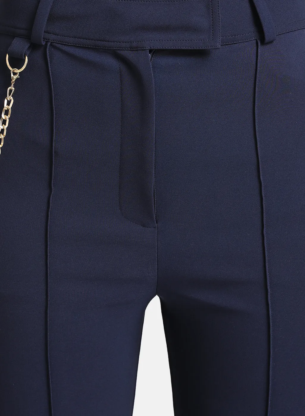 Flared Trouser With Chain Detail