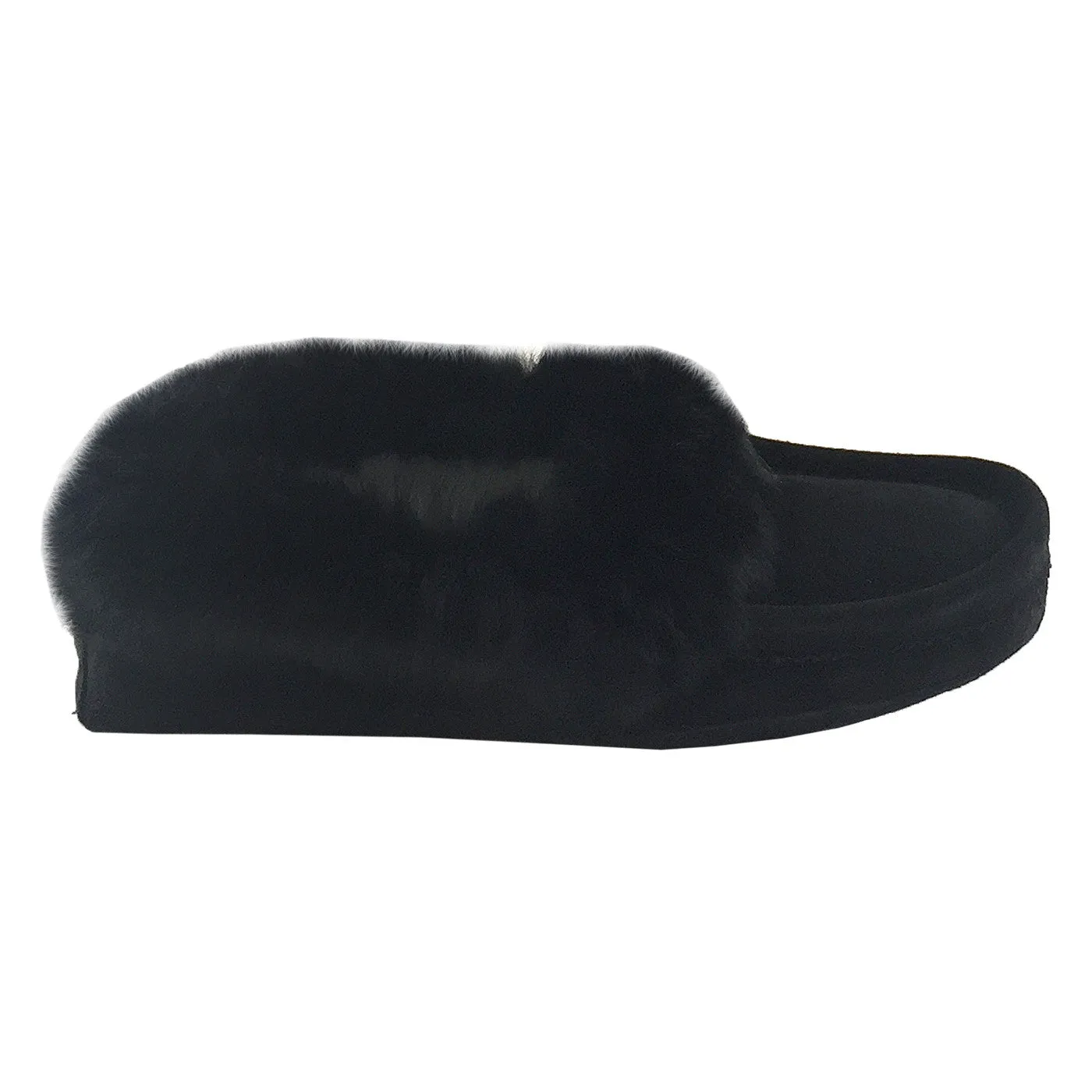 Fleece Lined Suede Moccasins for Men with Rabbit Fur