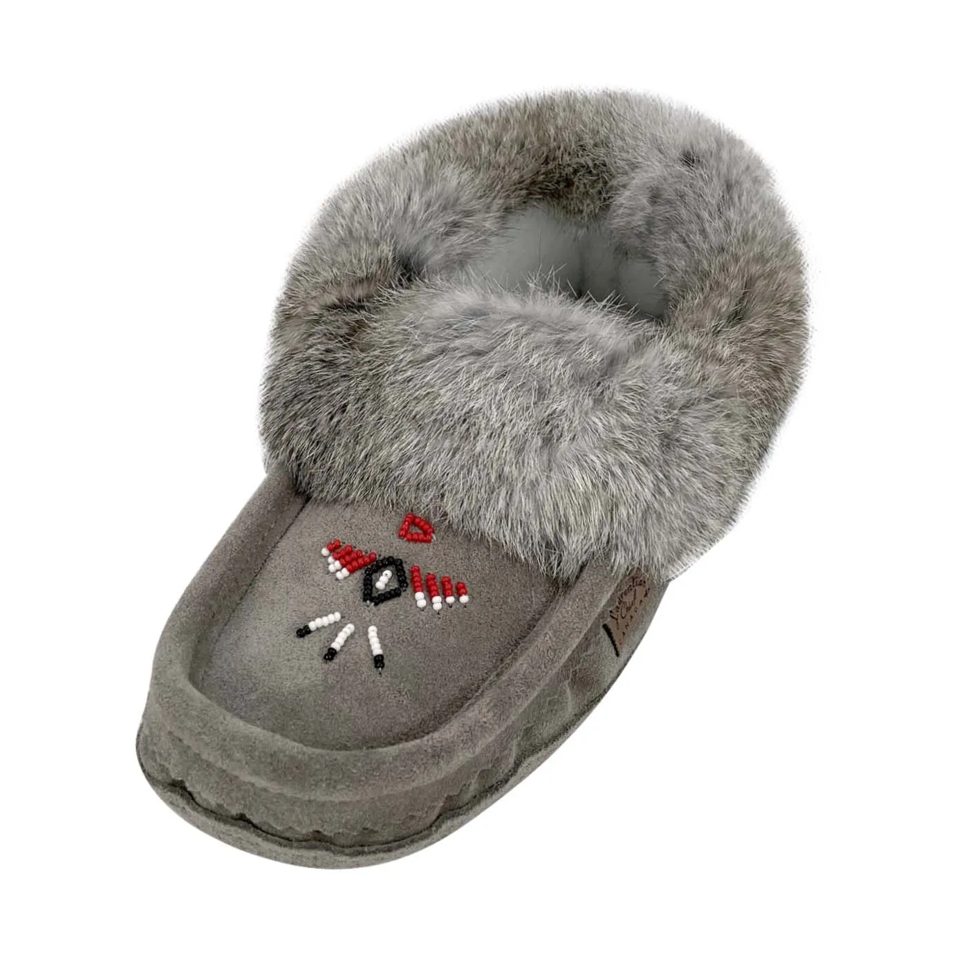 Fleece Lined Suede Rabbit Fur Moccasins for Men