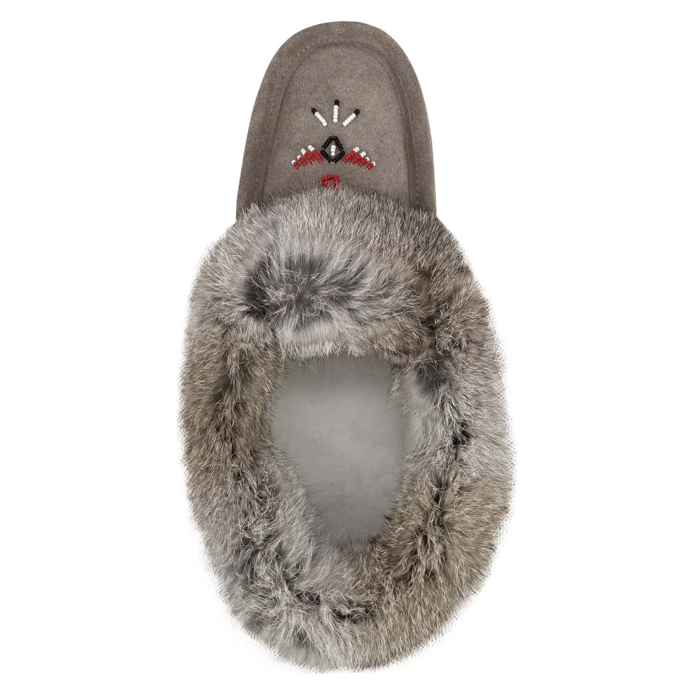 Fleece Lined Suede Rabbit Fur Moccasins for Men