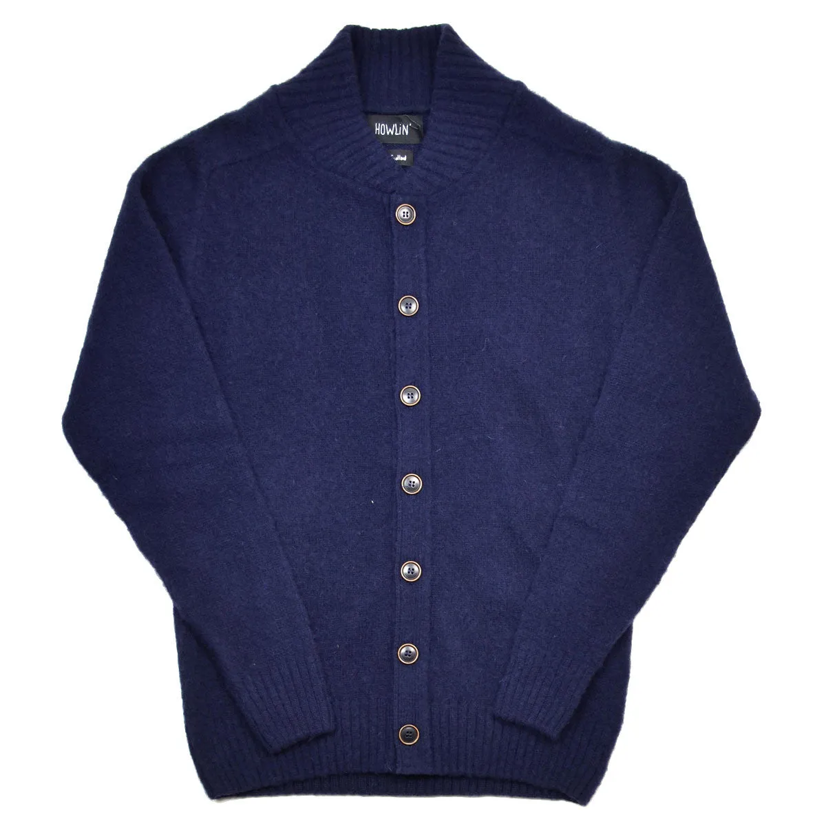 Four Eyes Wool Cardigan - Navy