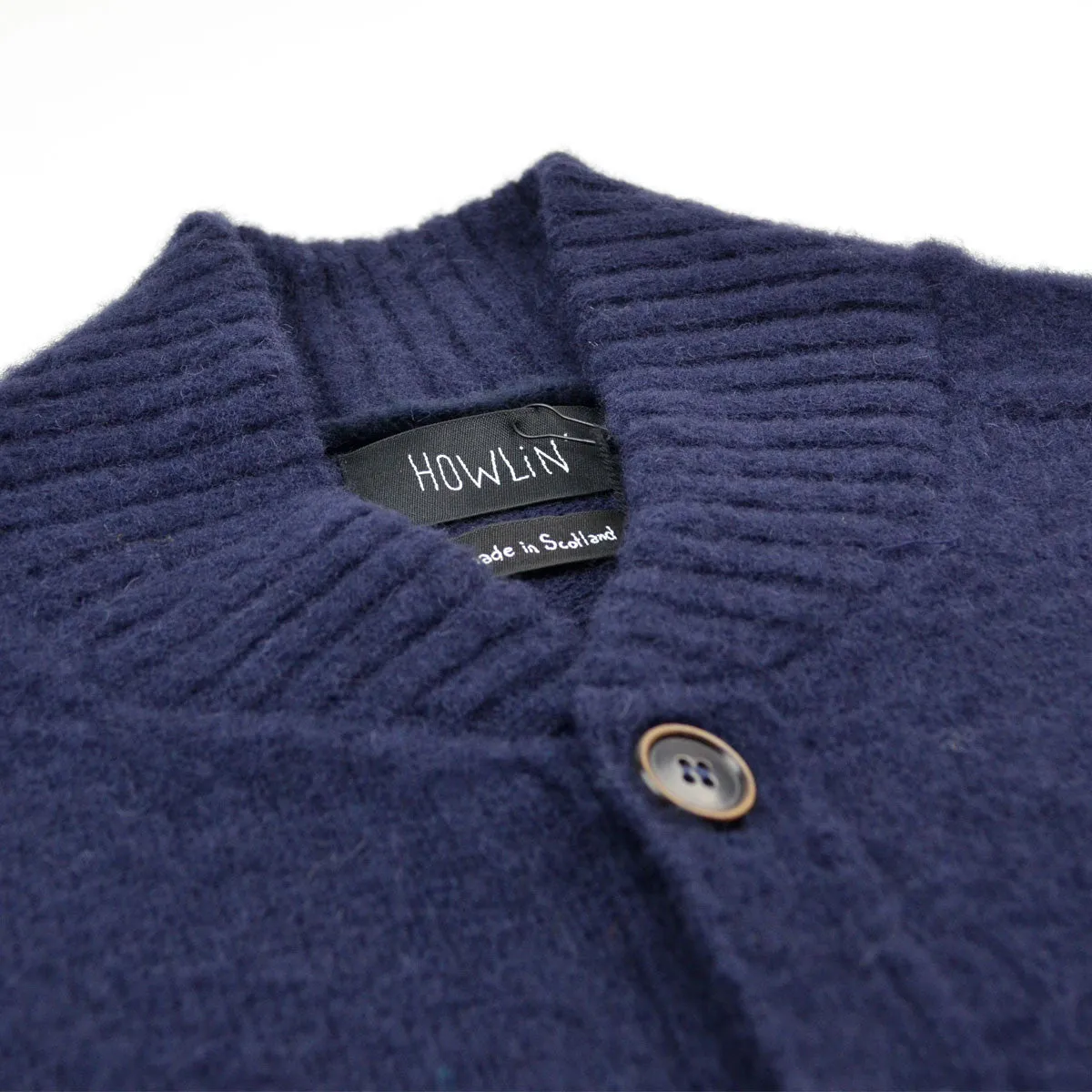 Four Eyes Wool Cardigan - Navy