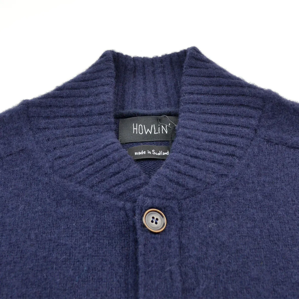 Four Eyes Wool Cardigan - Navy