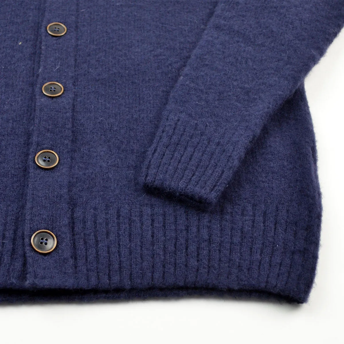 Four Eyes Wool Cardigan - Navy