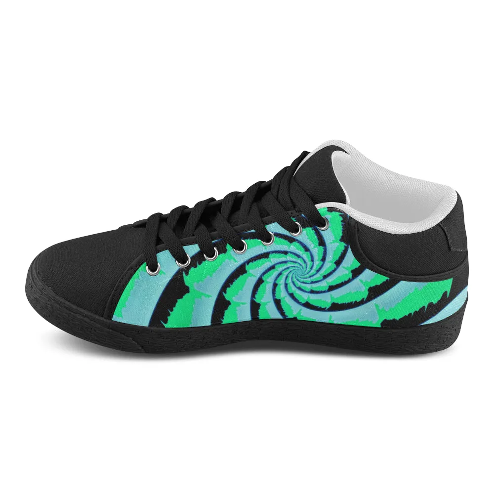 Fractal Tie-Dye Canvas Chukka Shoes