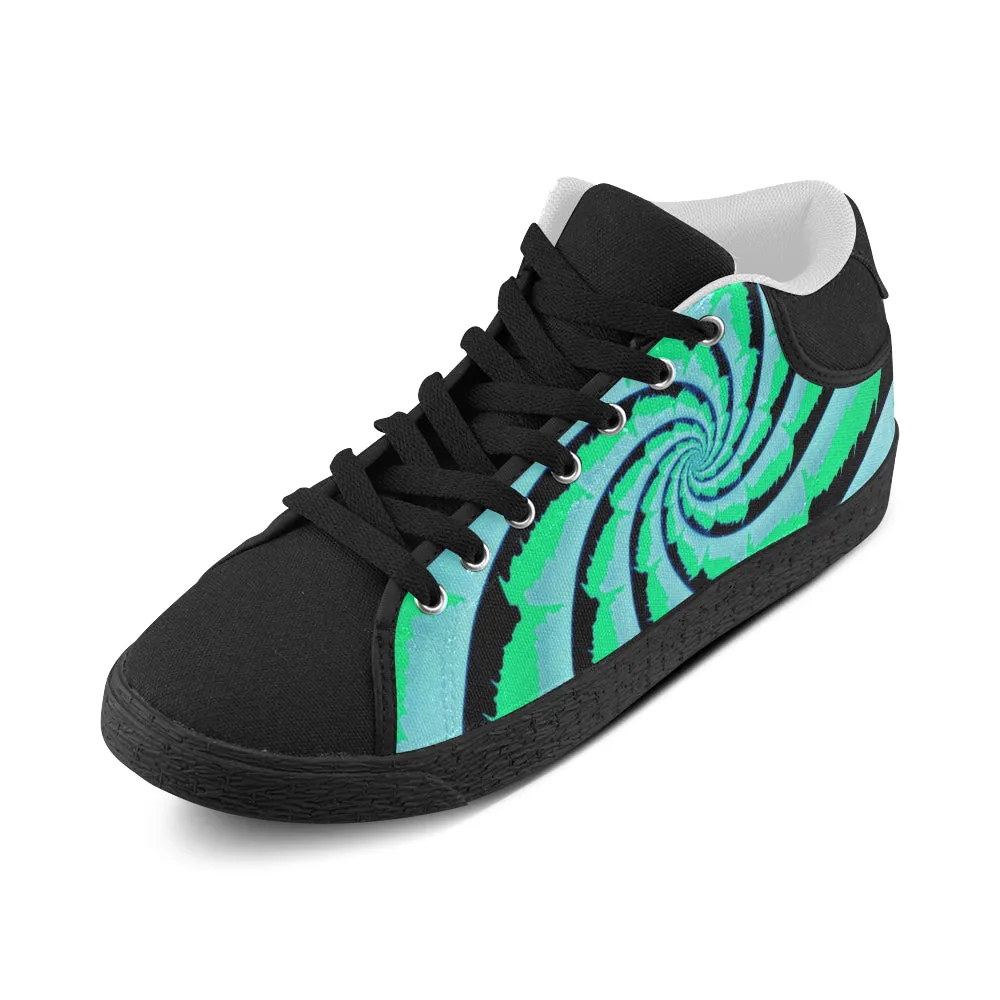 Fractal Tie-Dye Canvas Chukka Shoes