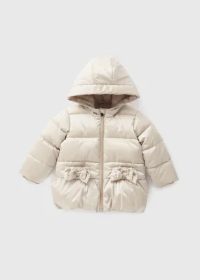 Girls Gold Bow Padded Coat (1-7yrs)