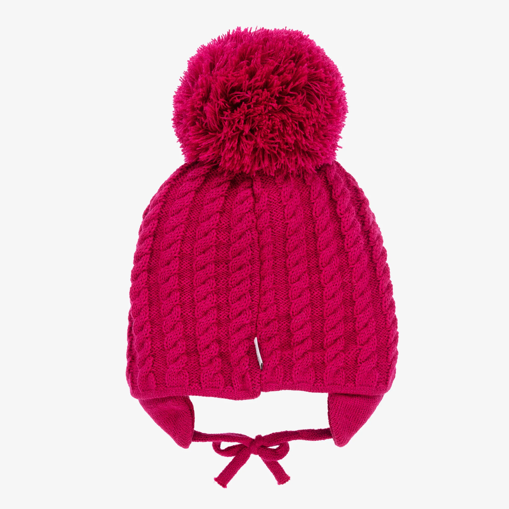 Girls Pink Laura Giant Pom-Pom Beanie