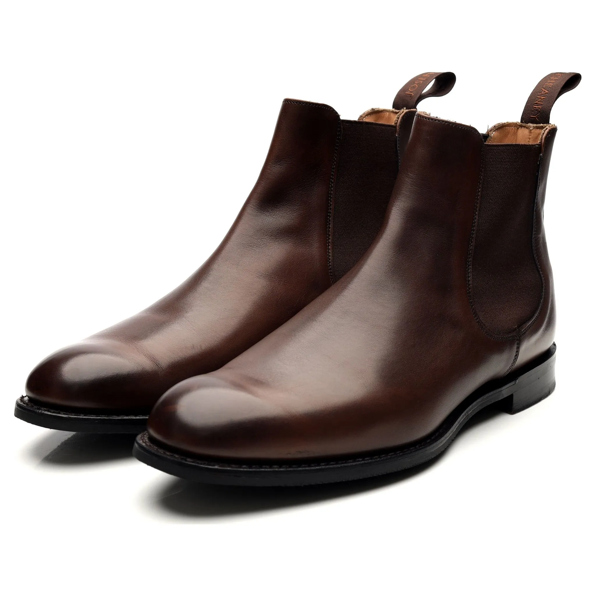 'Godfrey' Dark Brown Leather Chelsea Boots UK 9.5 F