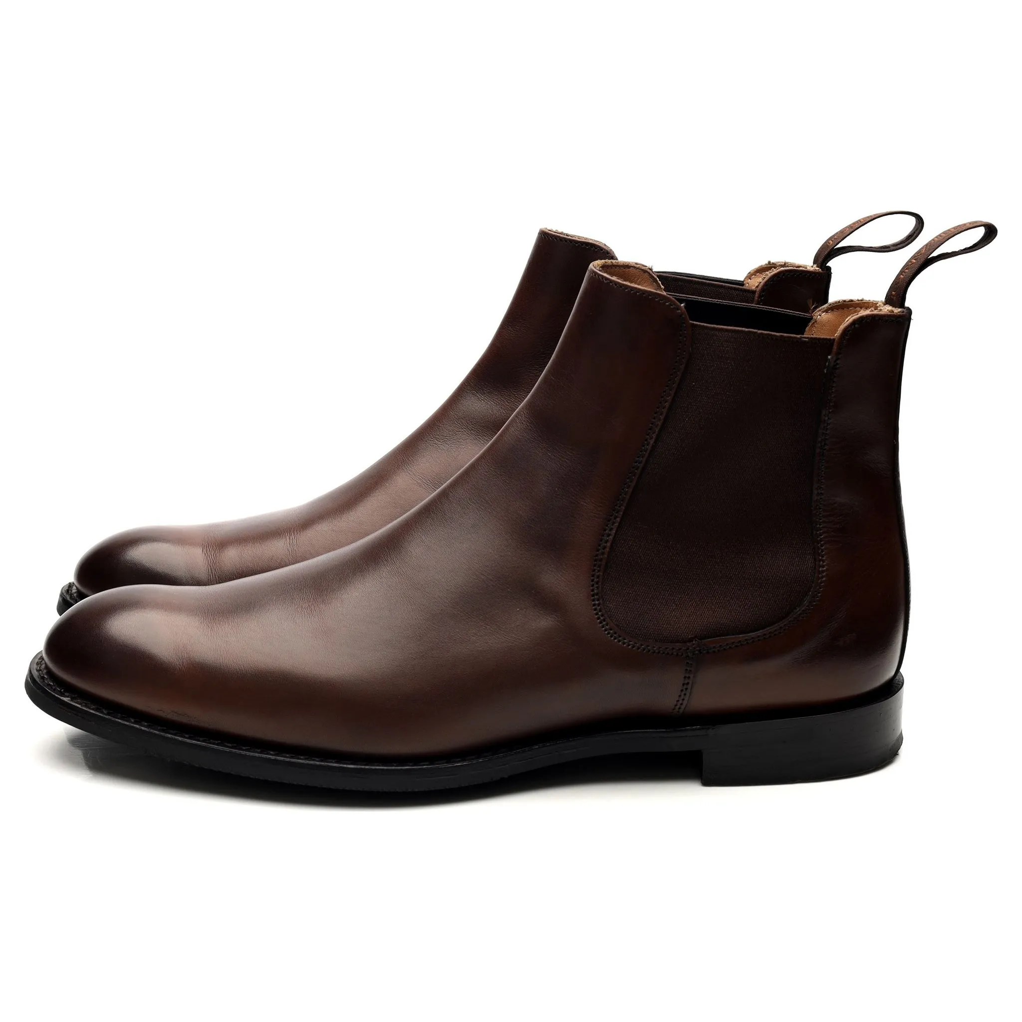 'Godfrey' Dark Brown Leather Chelsea Boots UK 9.5 F