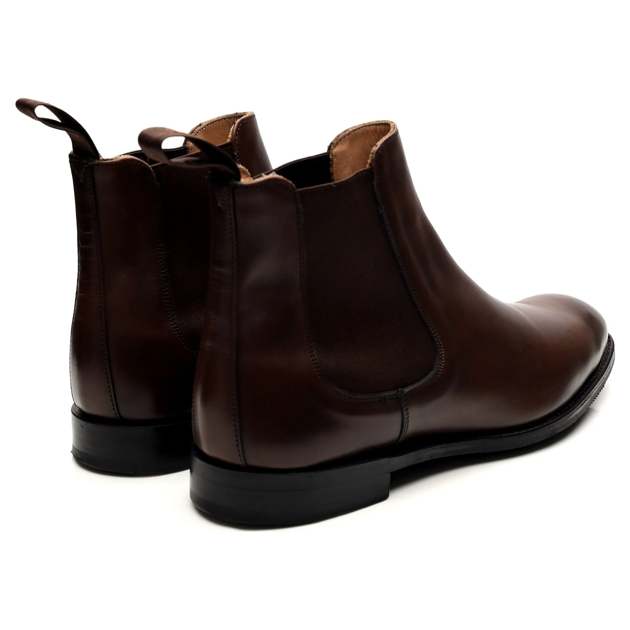 'Godfrey' Dark Brown Leather Chelsea Boots UK 9.5 F