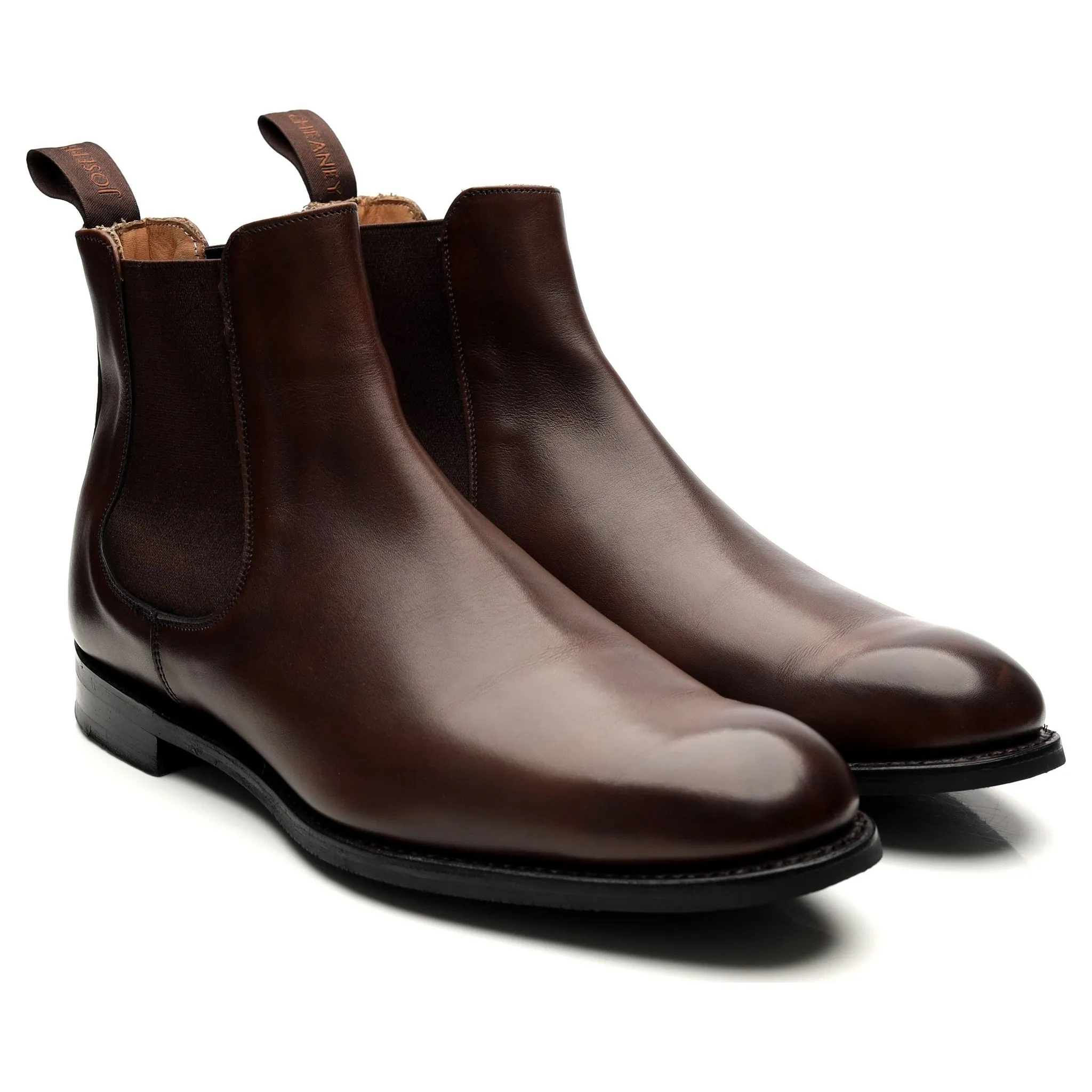 'Godfrey' Dark Brown Leather Chelsea Boots UK 9.5 F