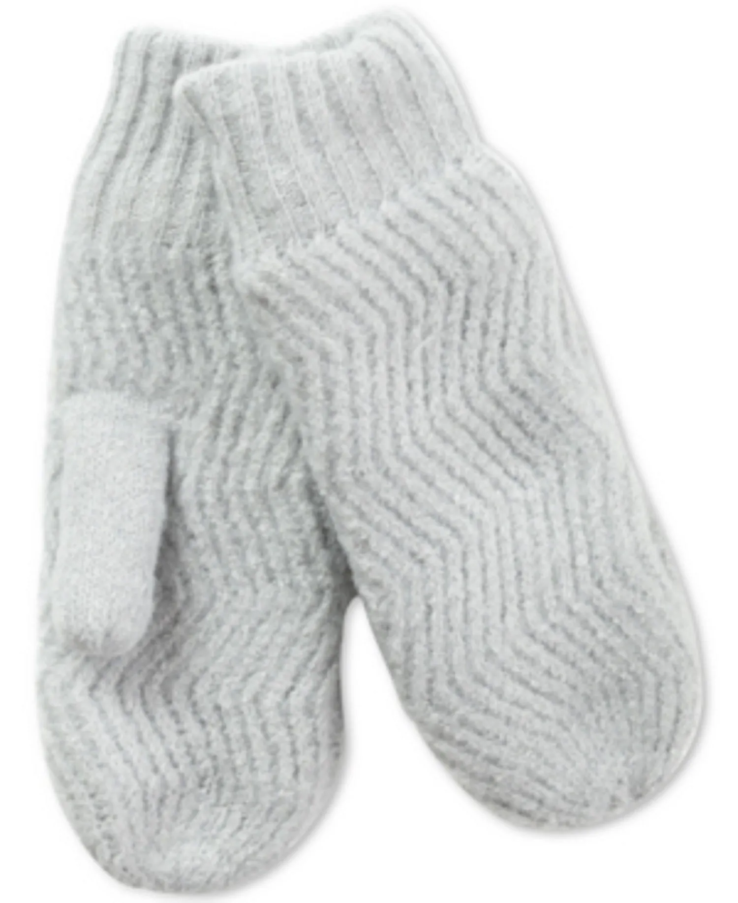 Gray Chevron Knit Mittens for Women by INC International Concepts (Regular Size)