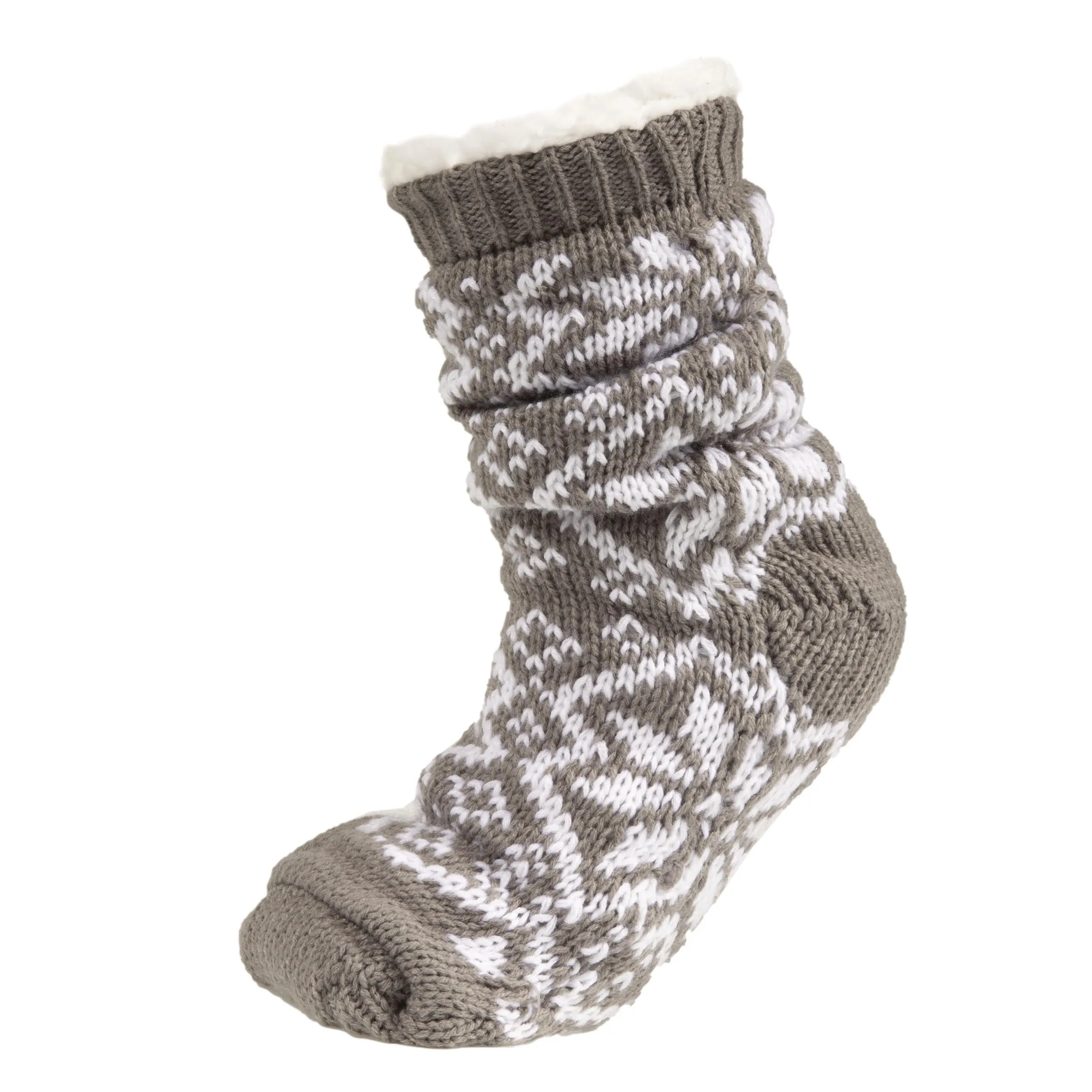 Gray snowflake women's socks