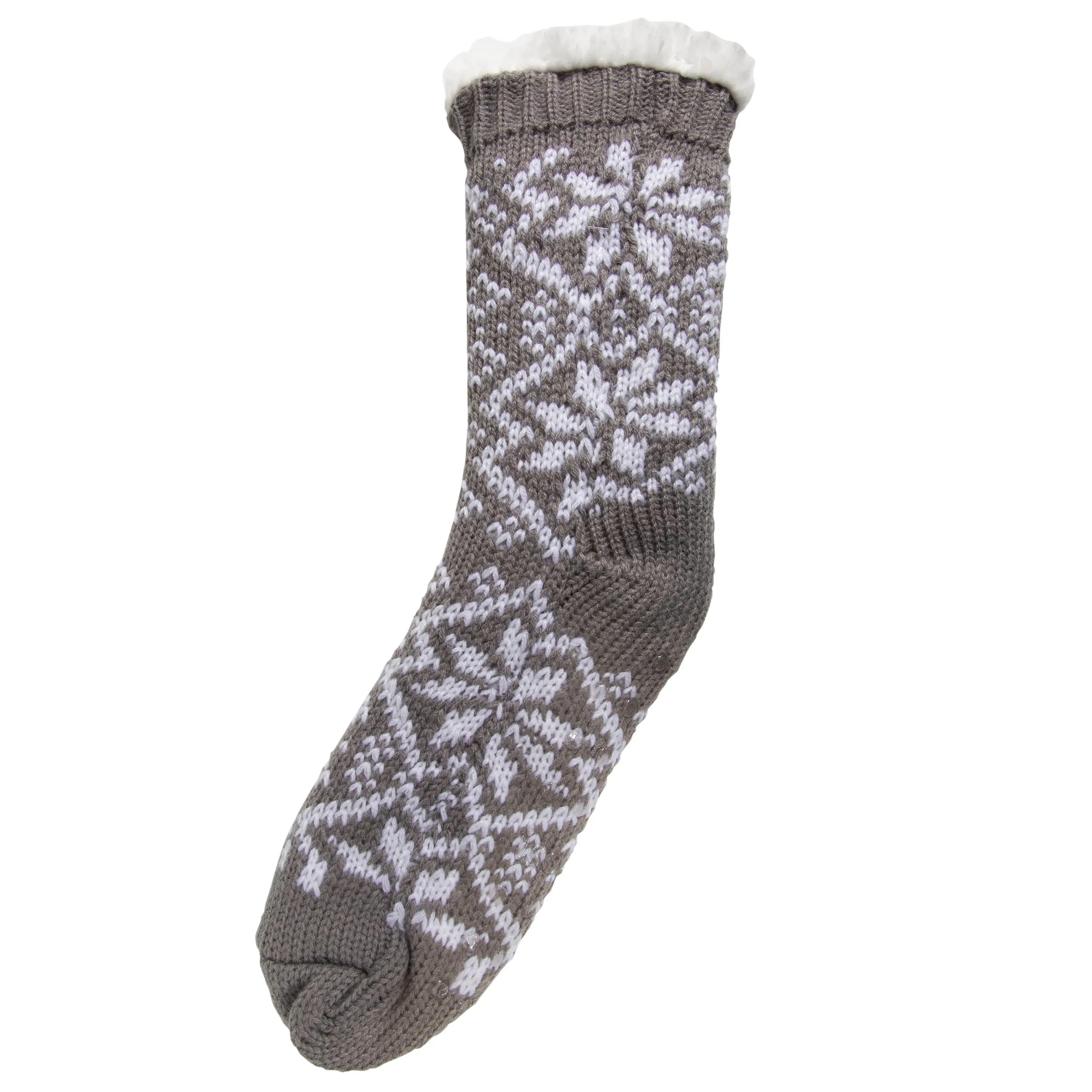 Gray snowflake women's socks