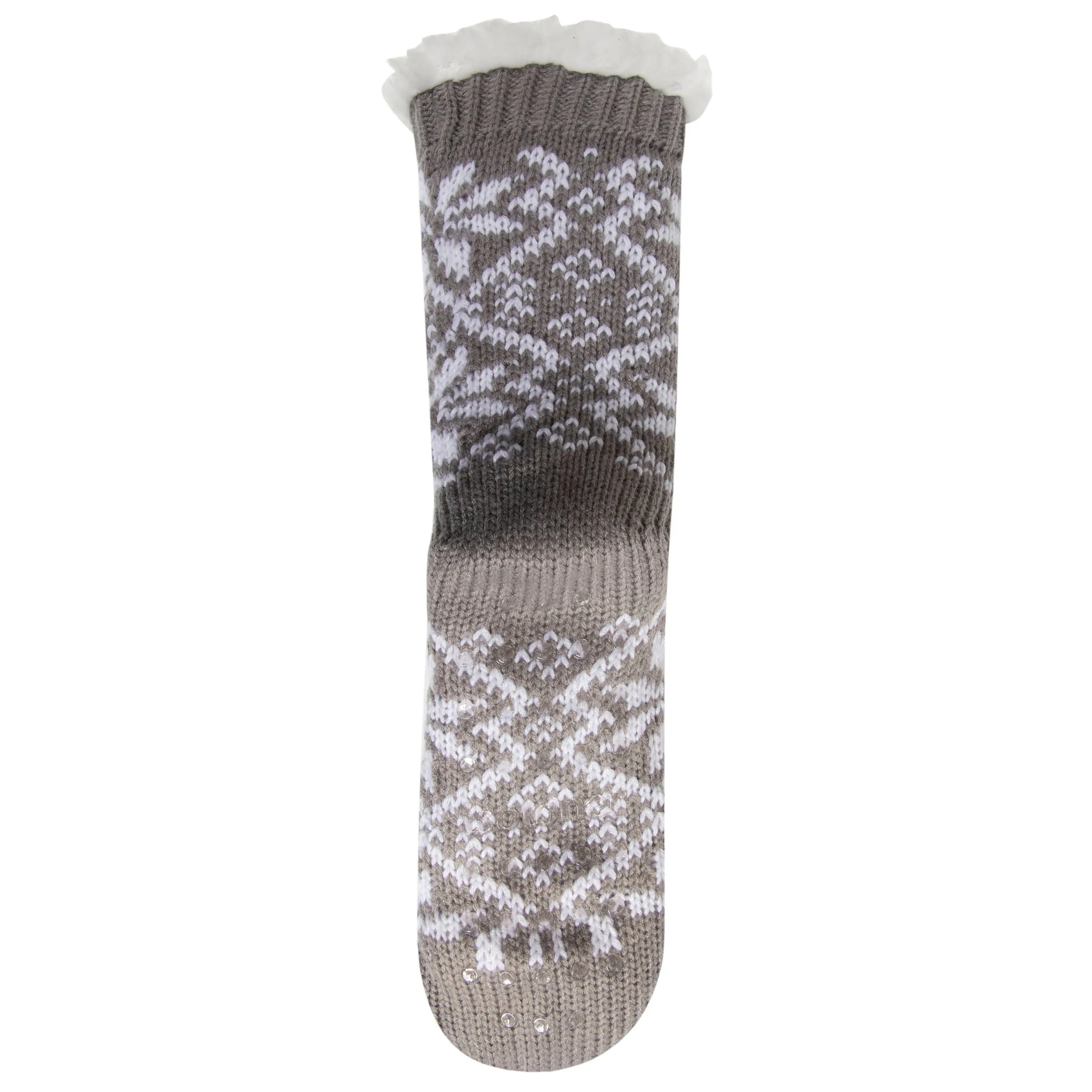 Gray snowflake women's socks