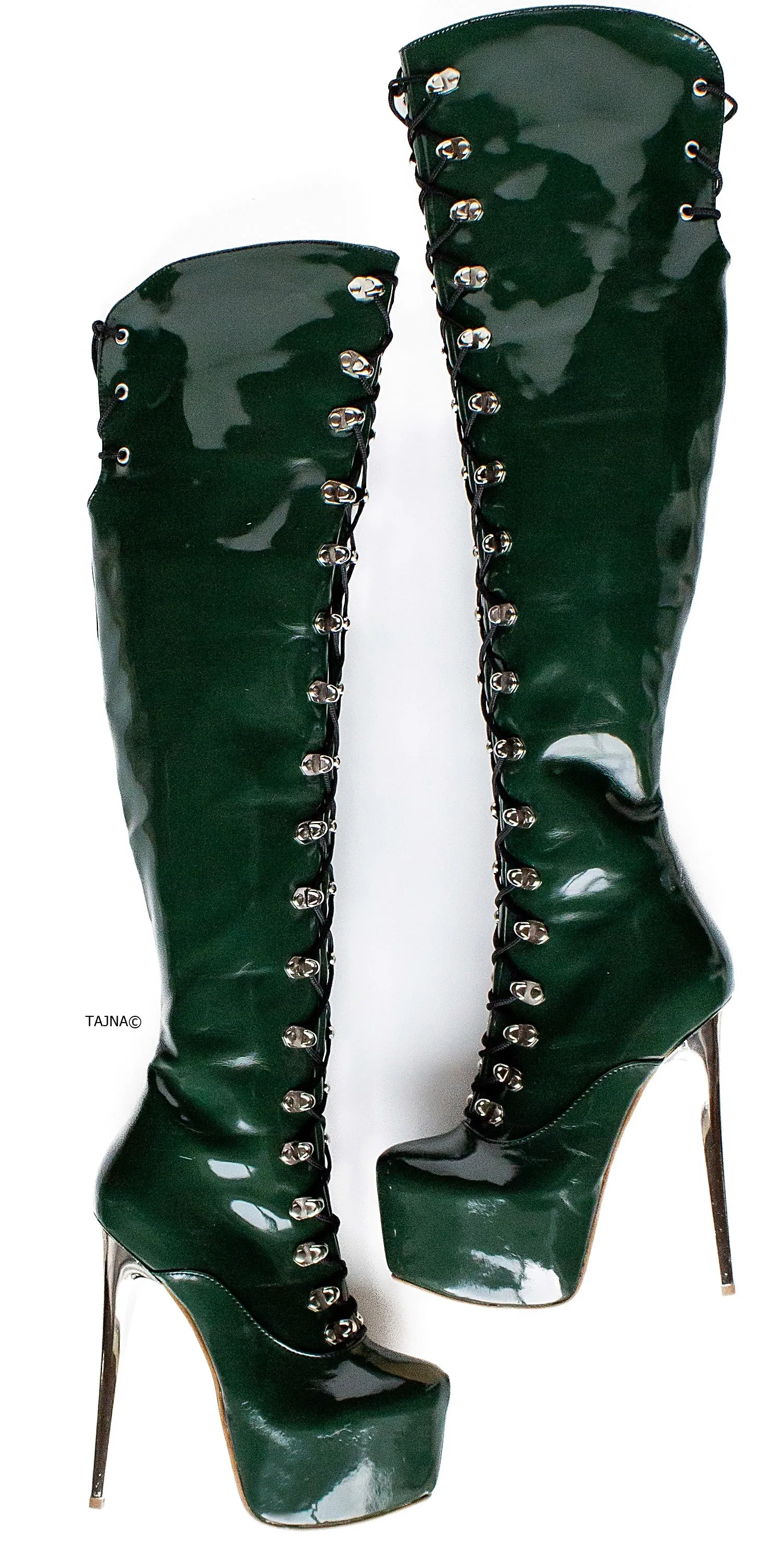 Green Military Over Knee Boots