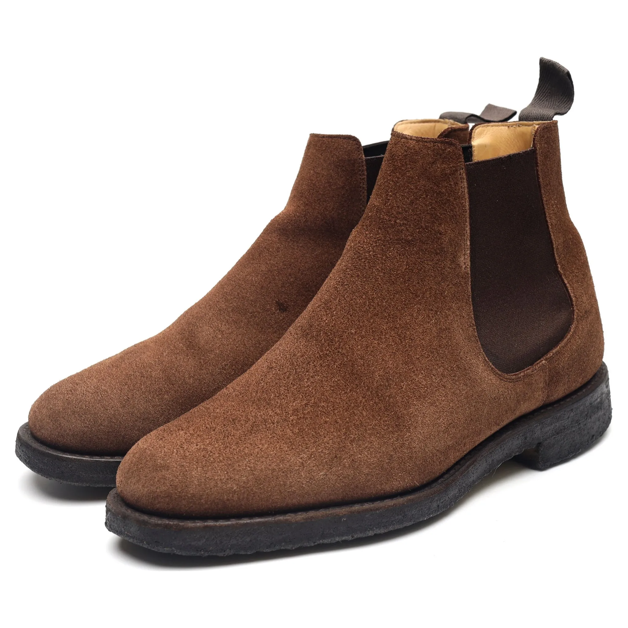 'Greenock' Brown Suede Chelsea Boots UK 6 G