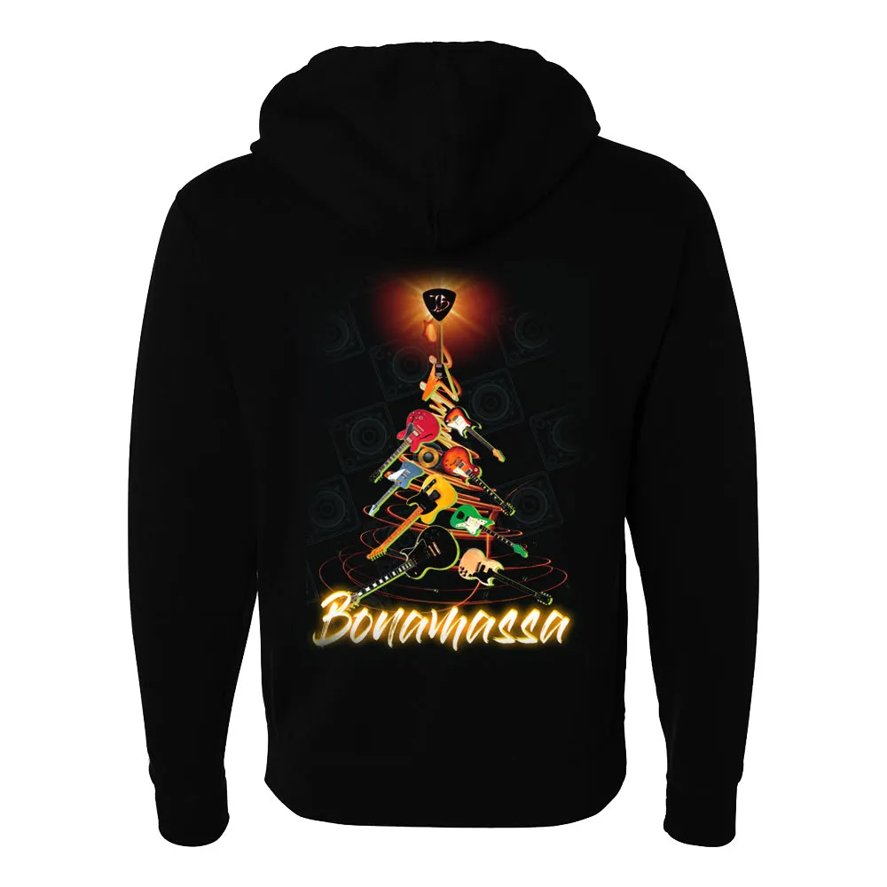 Guitar X-Mas Tree Zip-Up Hoodie (Unisex)