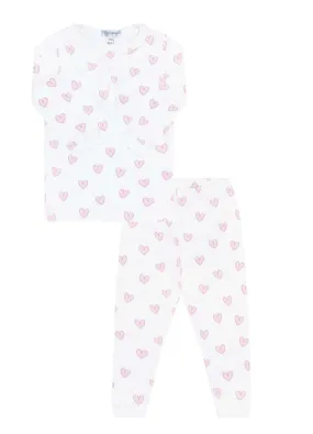 Heart Print Pajama - Pink - Best Deals and Special Offers