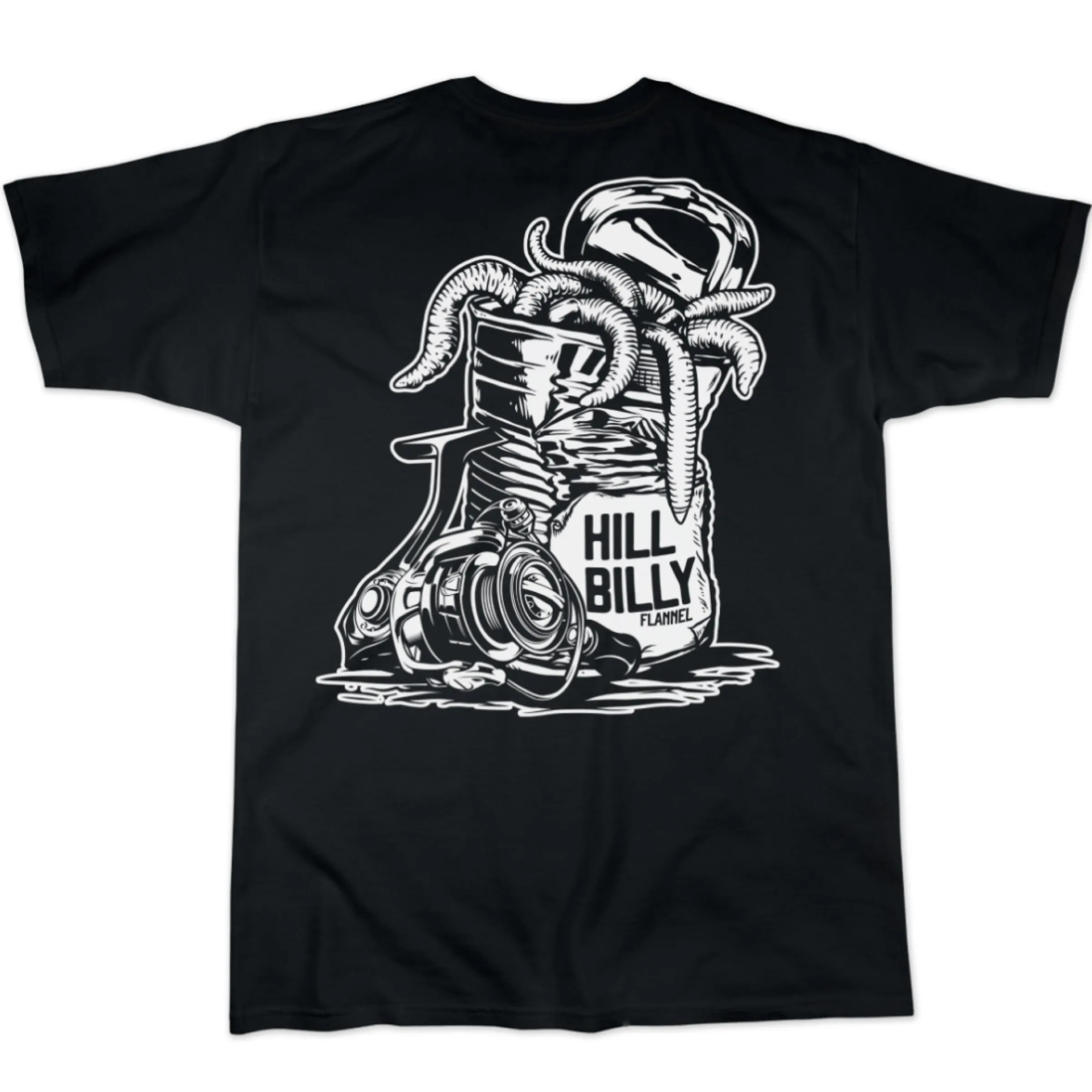 Hillbilly Checkered Shirt with Black Worm Design