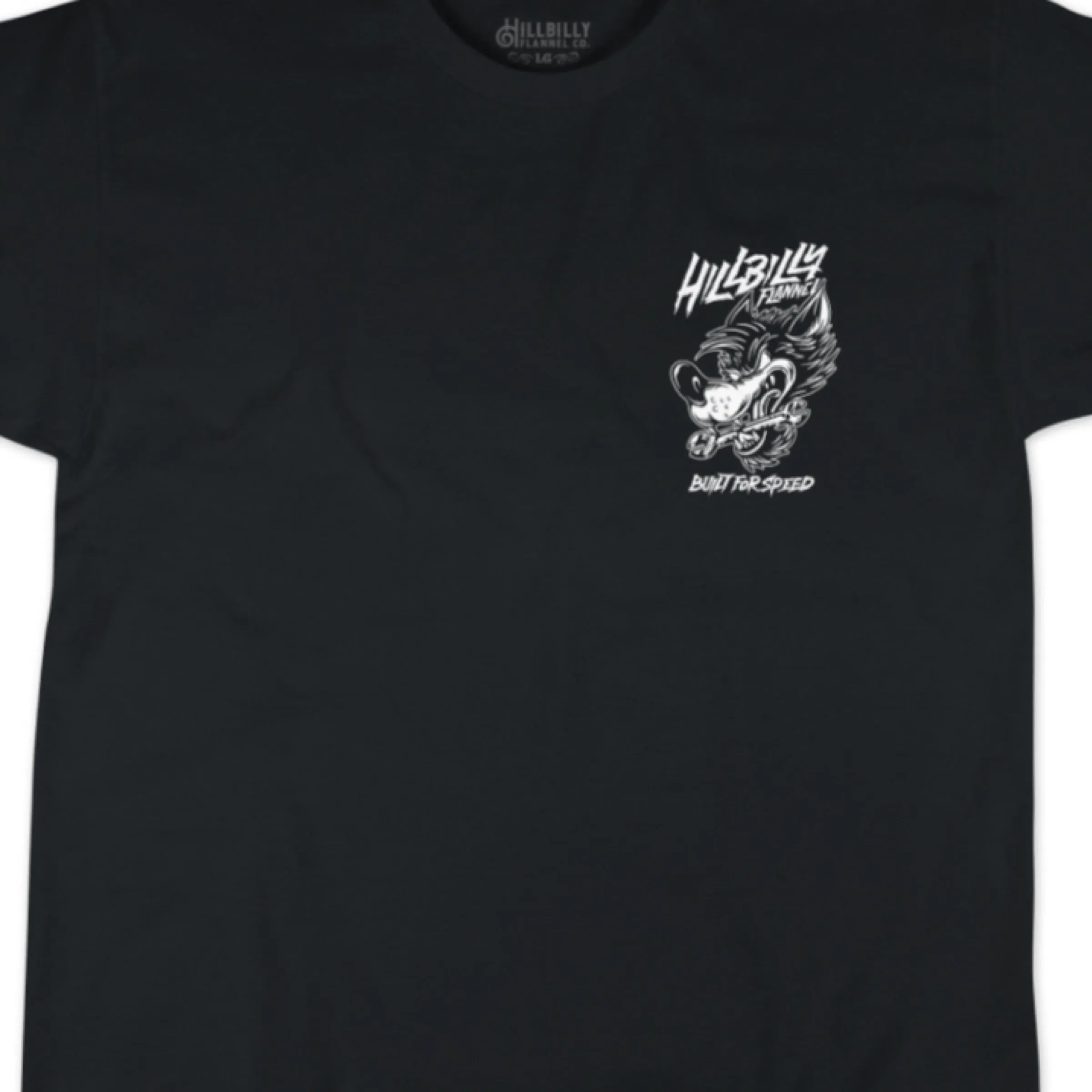 Hillbilly Flannel shirt black speed racing tee.