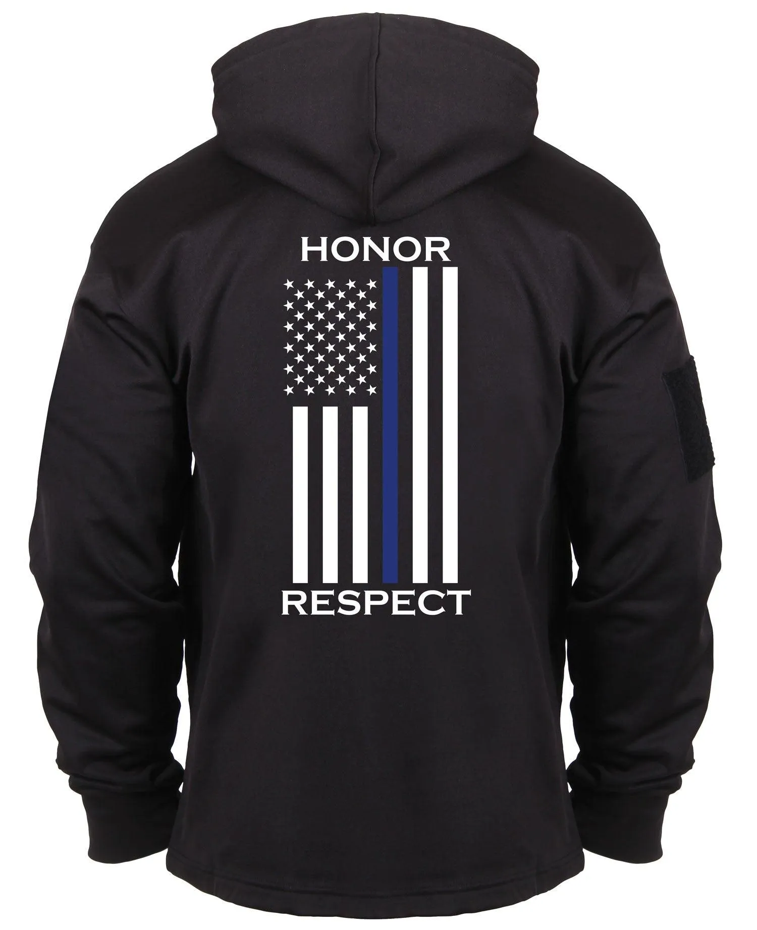 Honor and Respect Thin Blue Line Concealed Carry Hoodie - Black